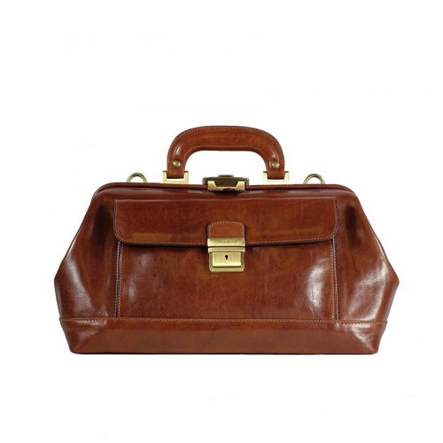 Doctors Bag Vintage Style  in Antique Brown